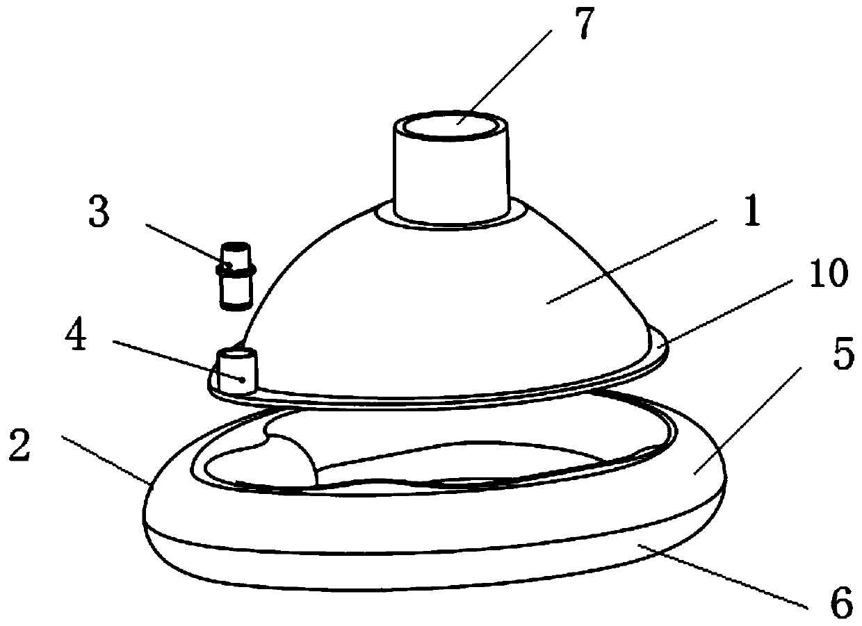 Anaesthetic mask adopting air bag manufactured by unique method as air cushion and manufacturing method thereof