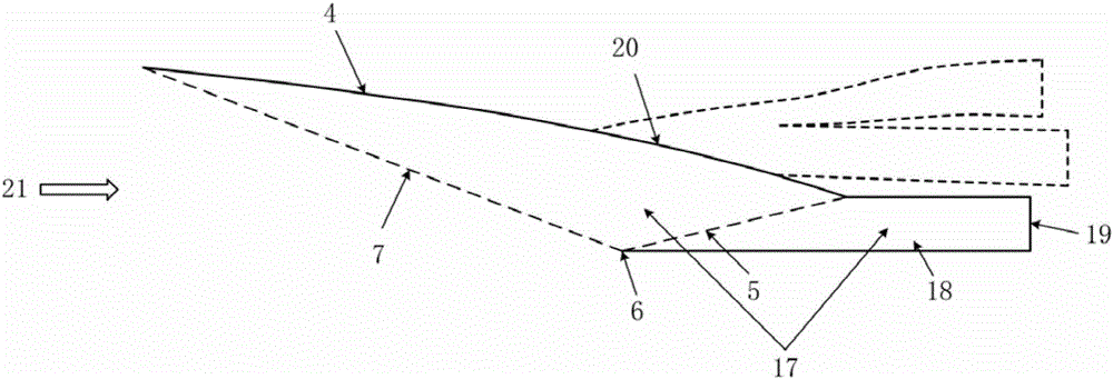 Method for designing high-supersonic speed three-channel air inlet