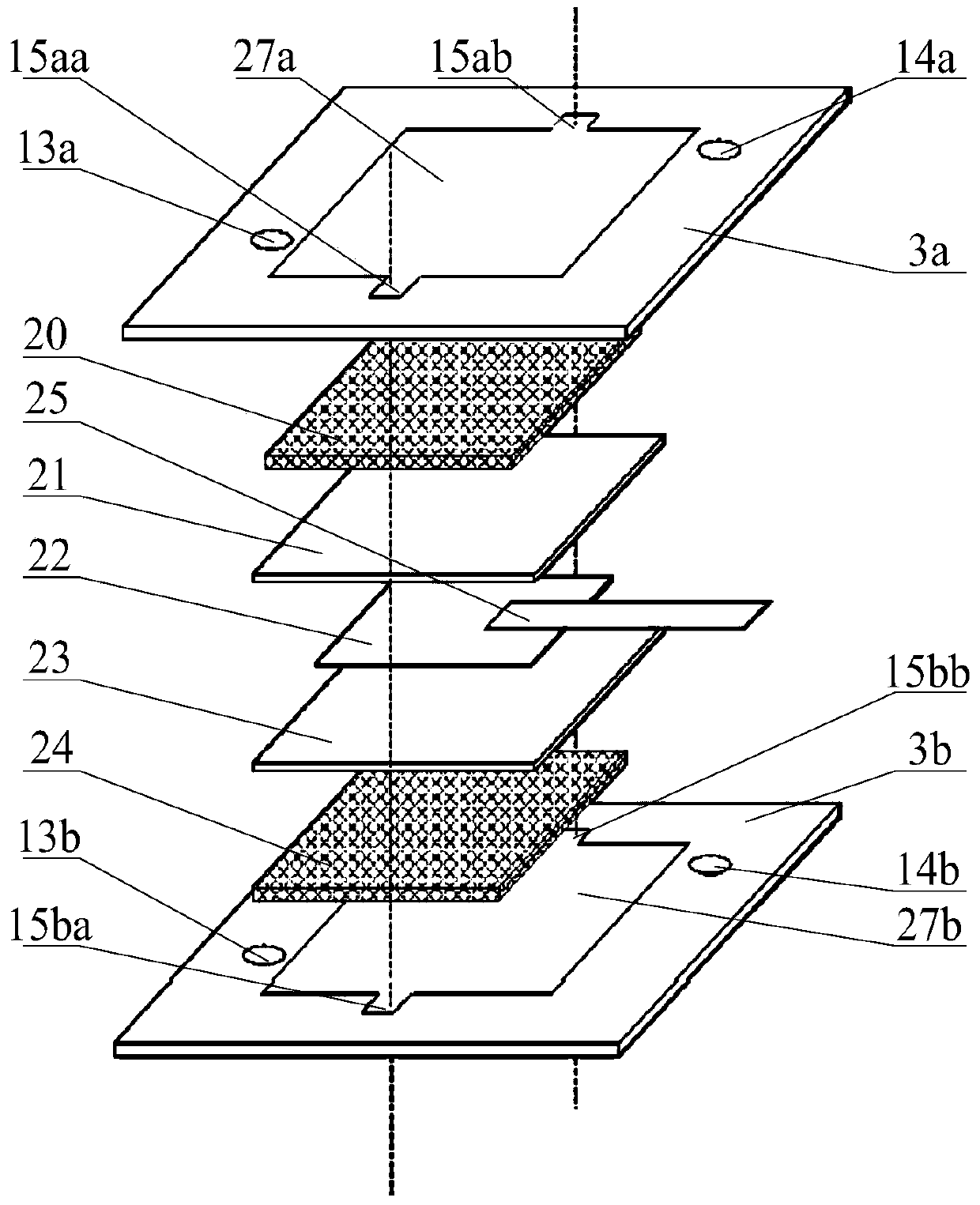 Cell stack, lithium-air secondary battery unit and assembly method thereof