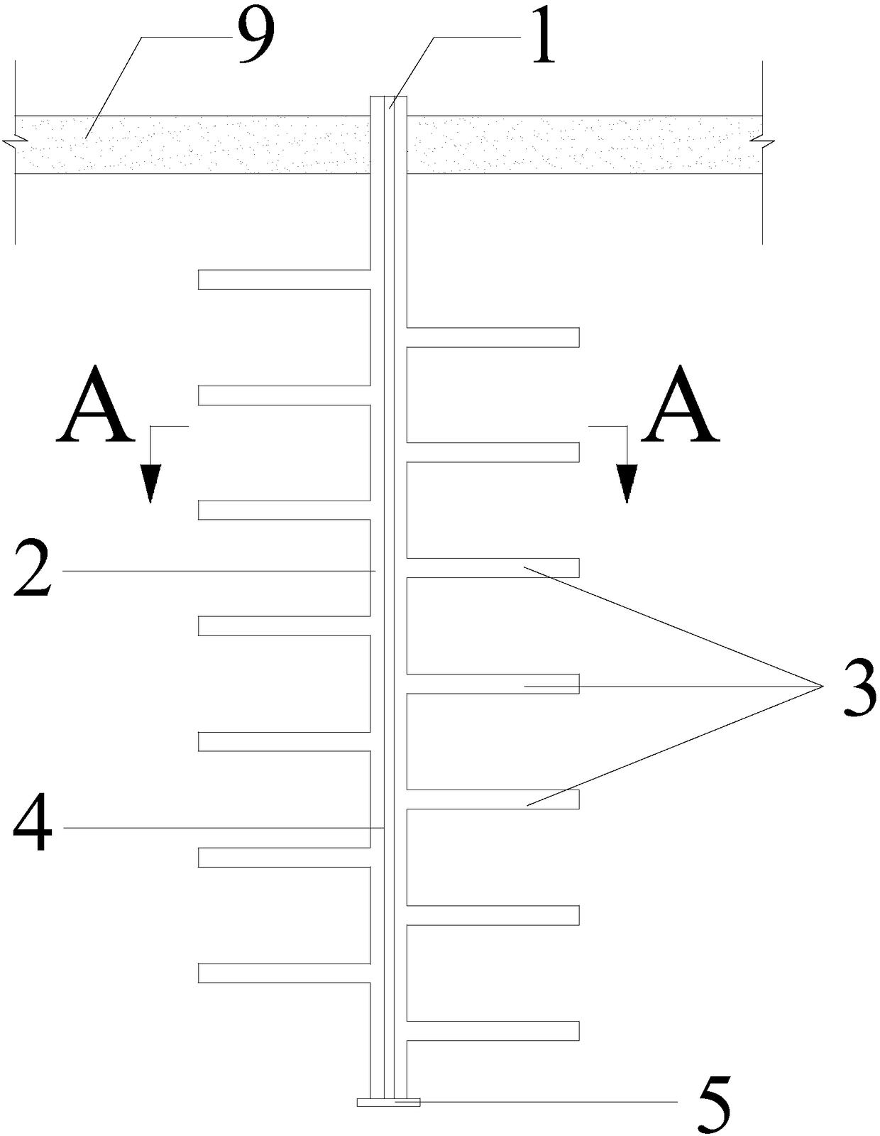 A vertical and horizontal drainage system and construction method