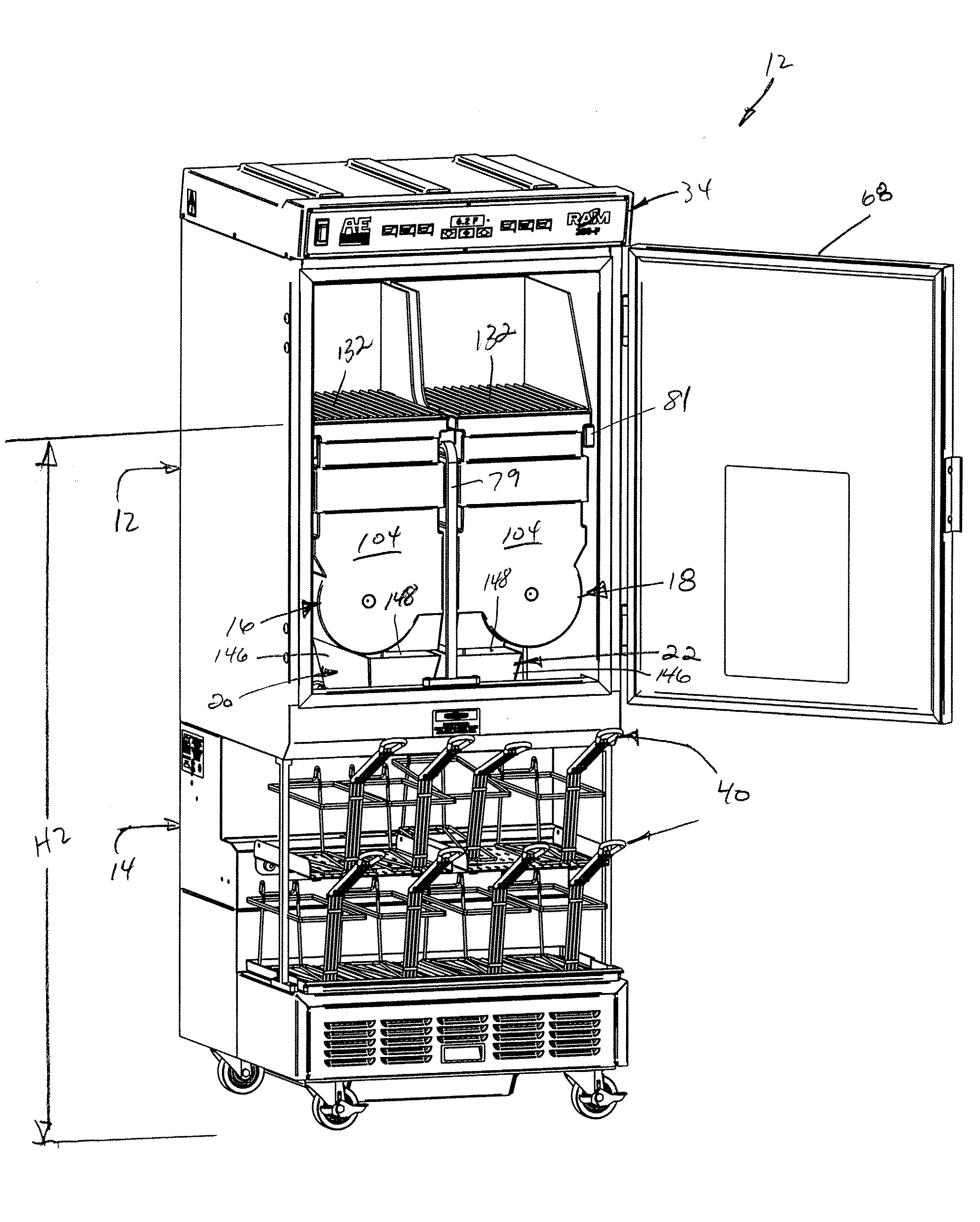 Dual hopper frozen food dispenser and methods