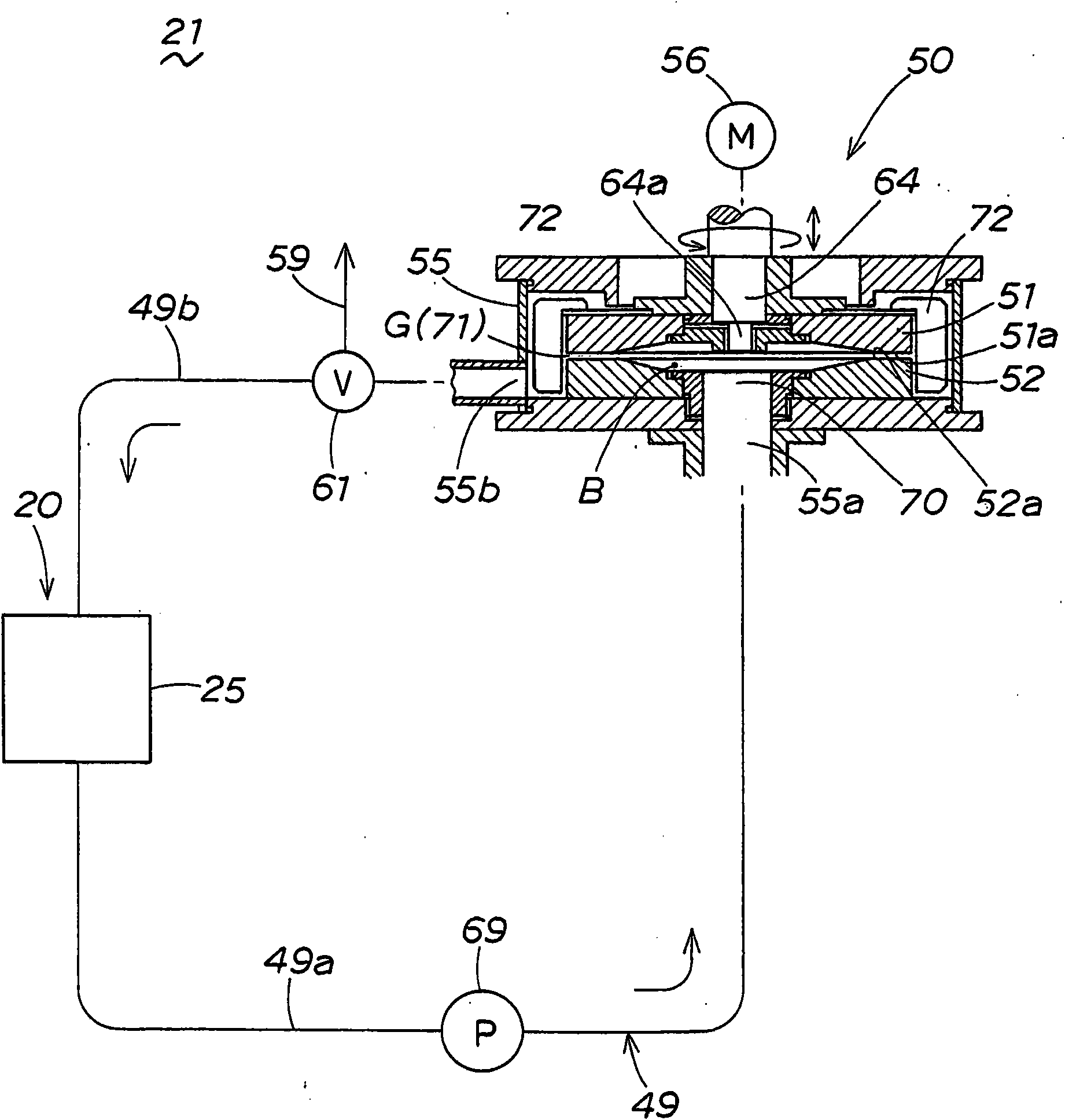 Dewatering device of used paper recycling apparatus and used paper recycling apparatus
