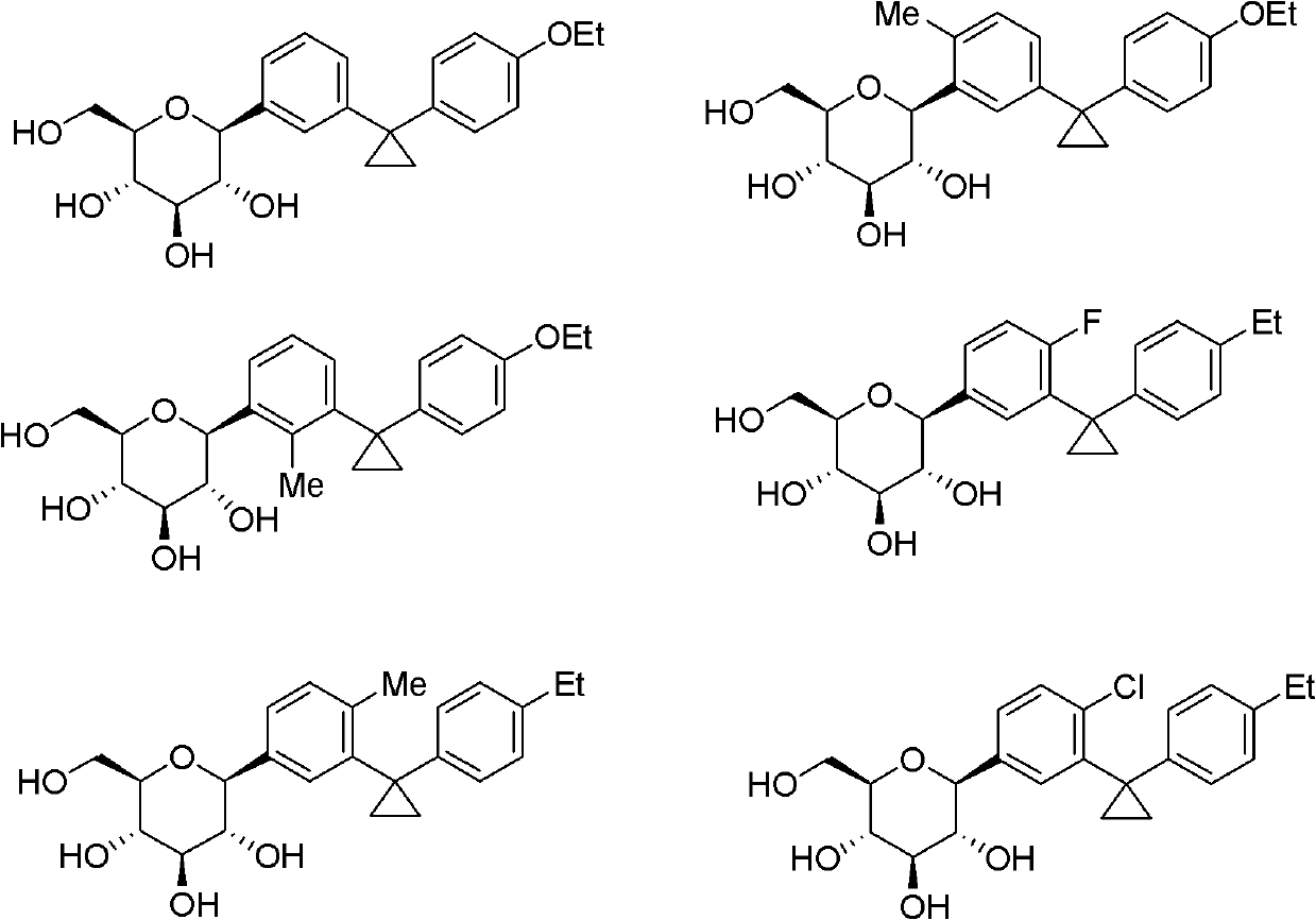C-glucoside derivative containing cyclopropane structure and method and application of C- glucoside derivative