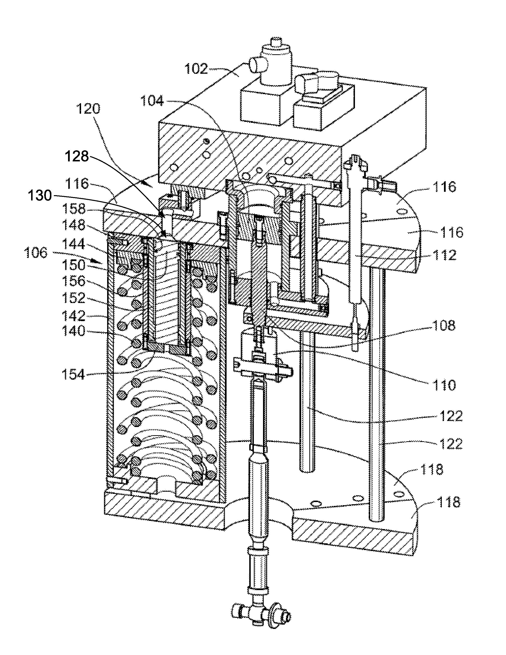 Electro hydraulic actuator with spring energized accumulators