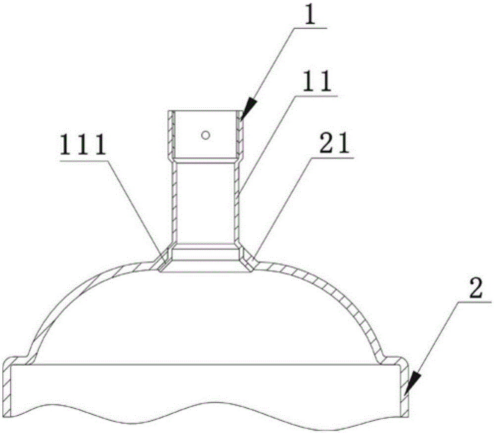 Pipe fitting and shell welding method and application