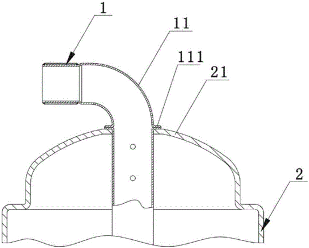 Pipe fitting and shell welding method and application