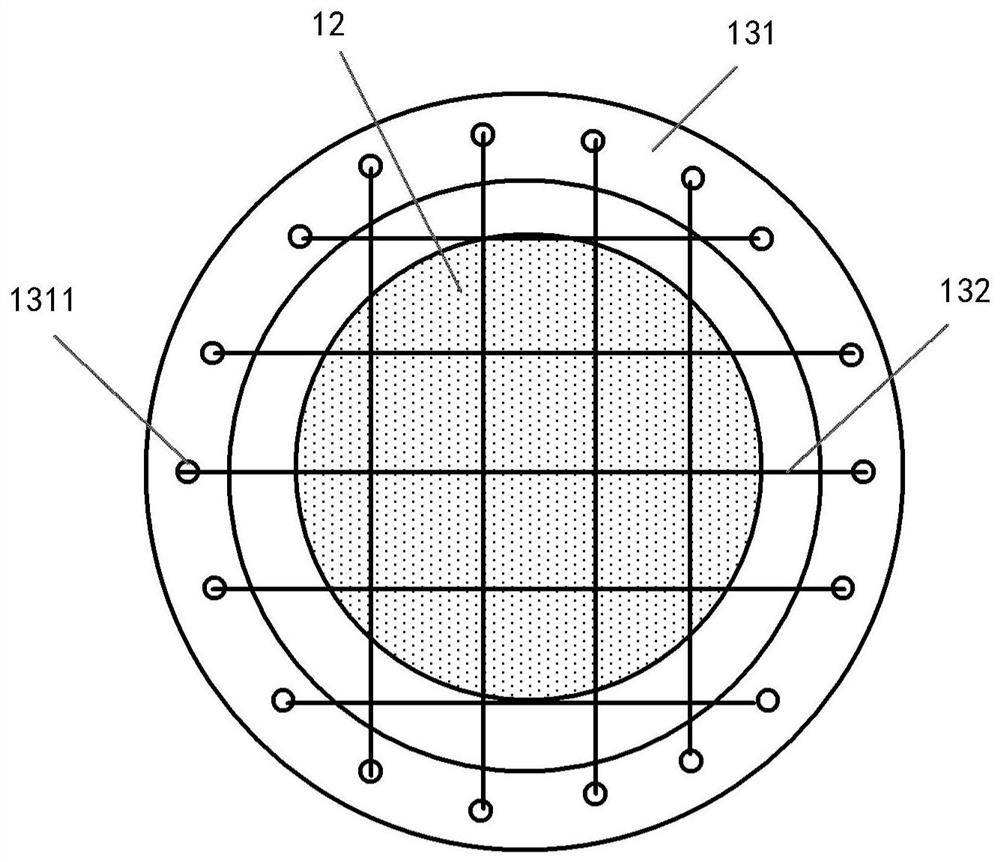 Isolation window structure and device for leading out low-energy charged particles