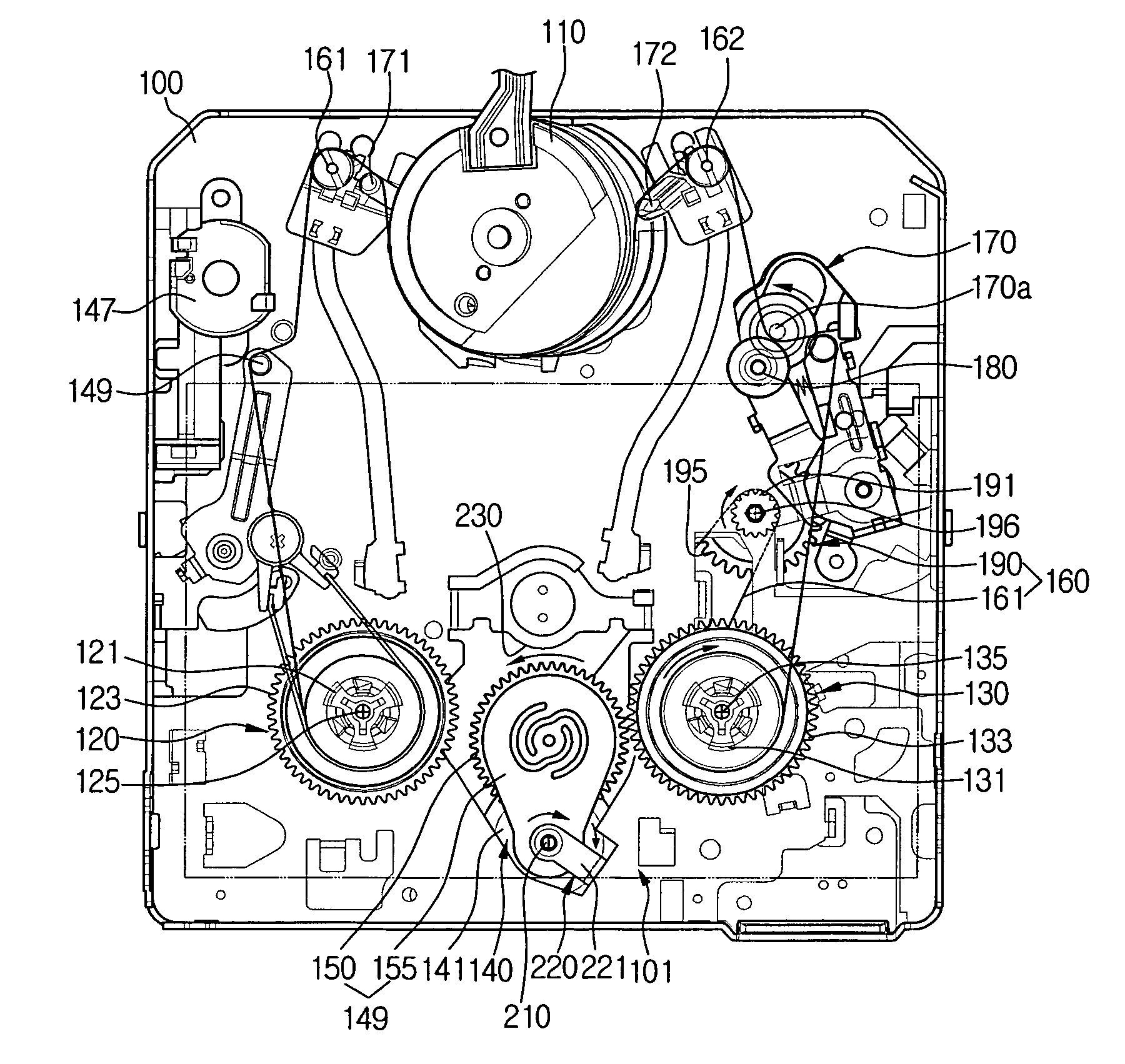 Reel driving apparatus and magnetic recording and reproducing device having the same