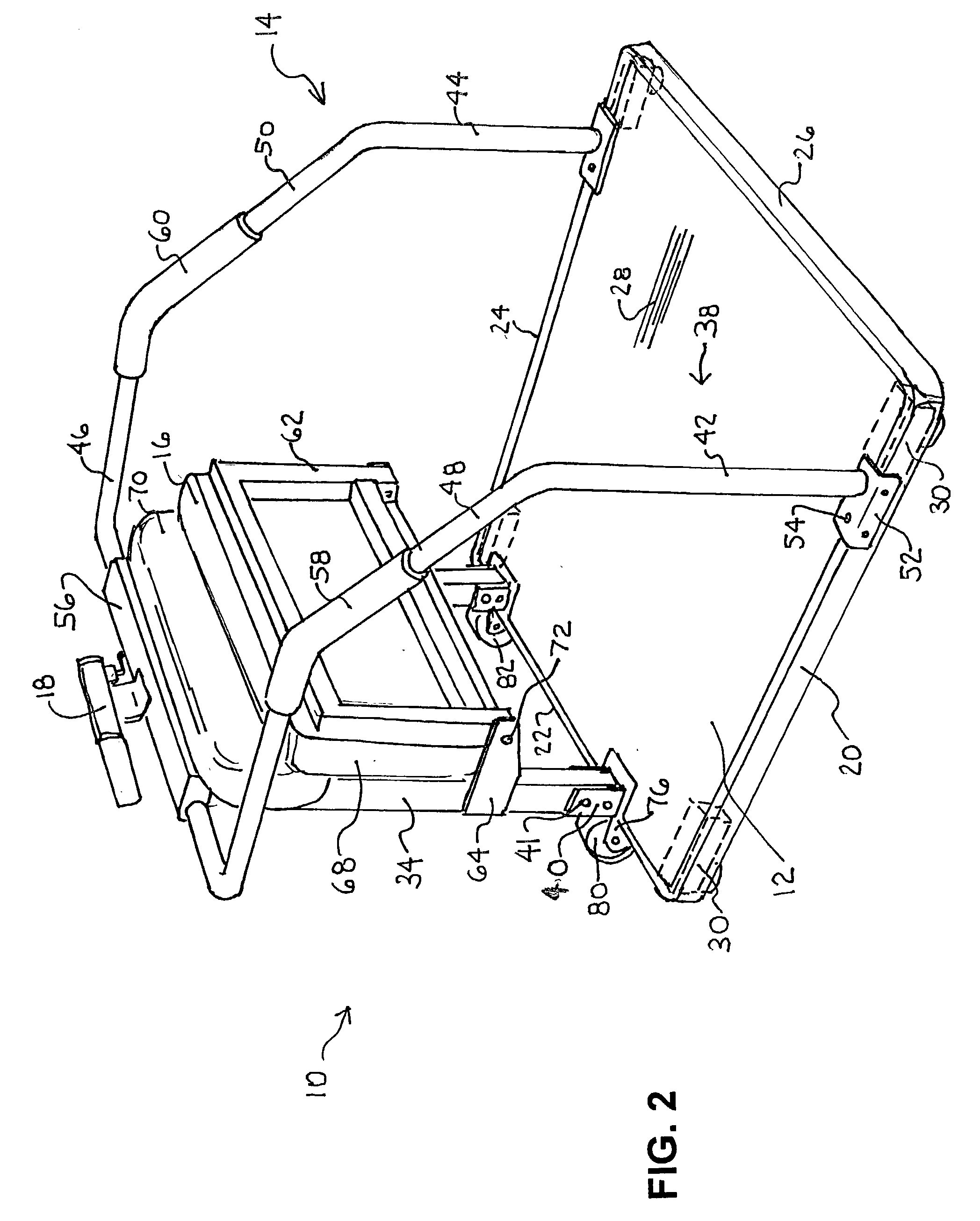 Weigh scale with support arms and fold-away seat