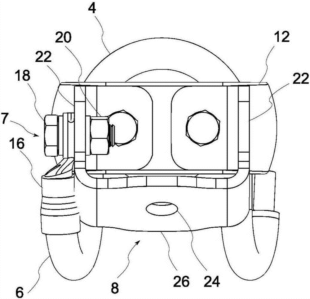 Interchange system for guiding at least one supply cable