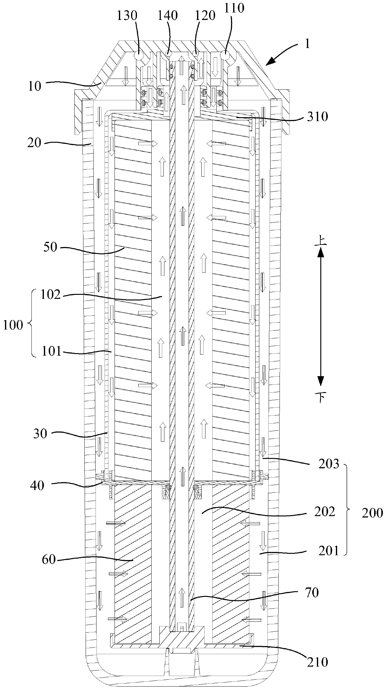 Composite filter element and water purification equipment