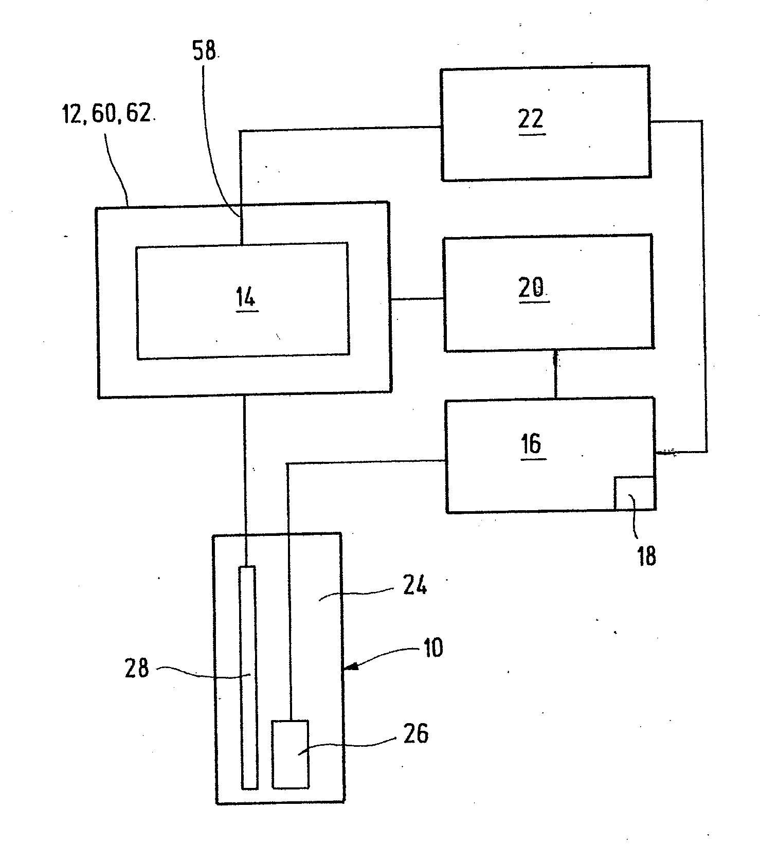 Analyte monitoring sensor system for monitoring a constituent in body tissue