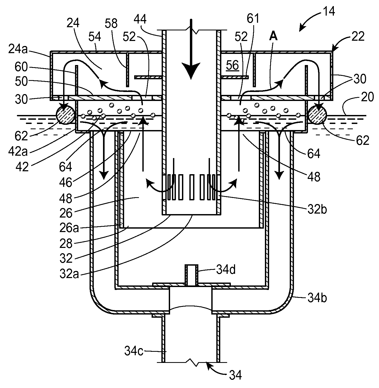 Fluid evaporator for an open fluid reservoir