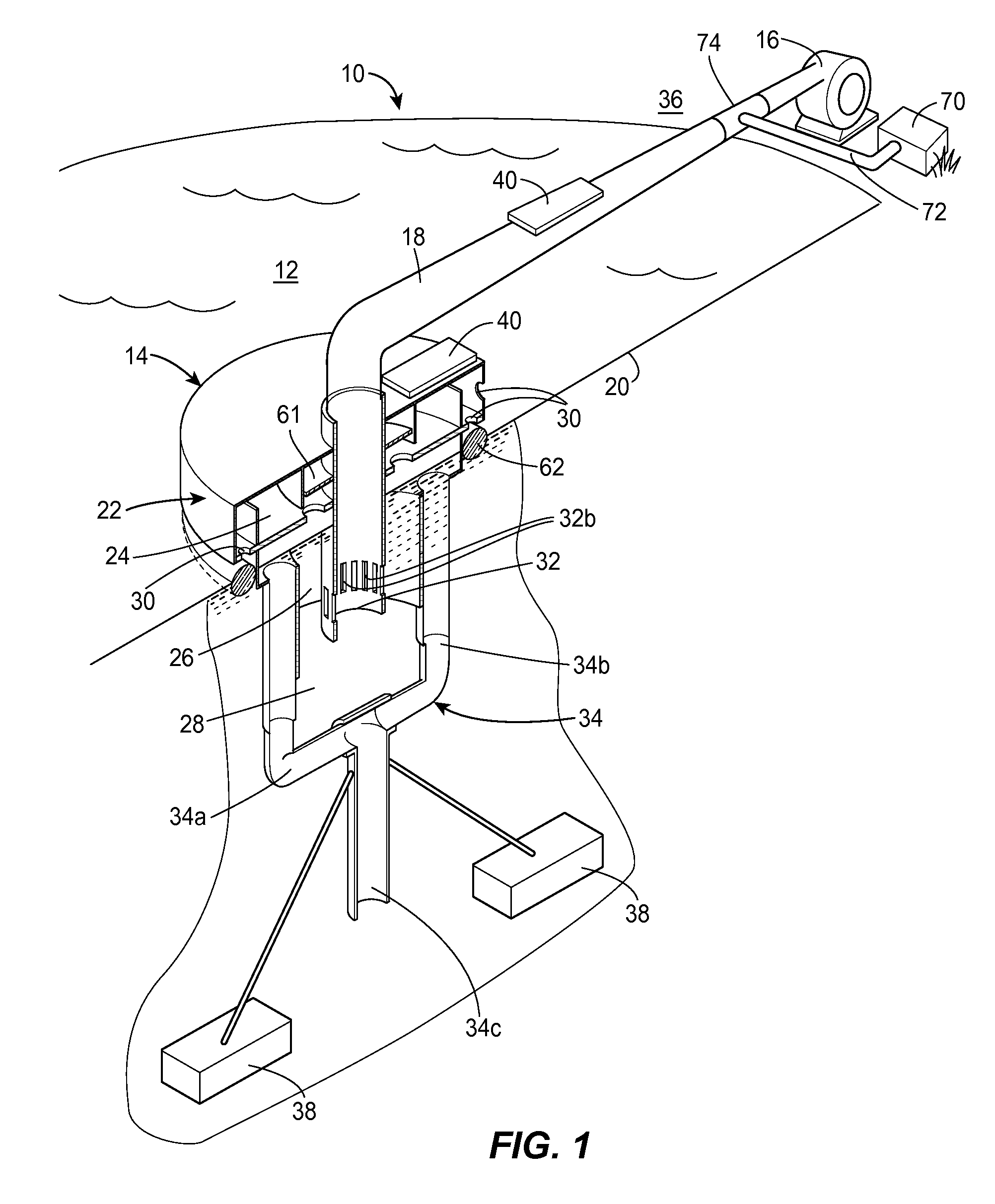 Fluid evaporator for an open fluid reservoir