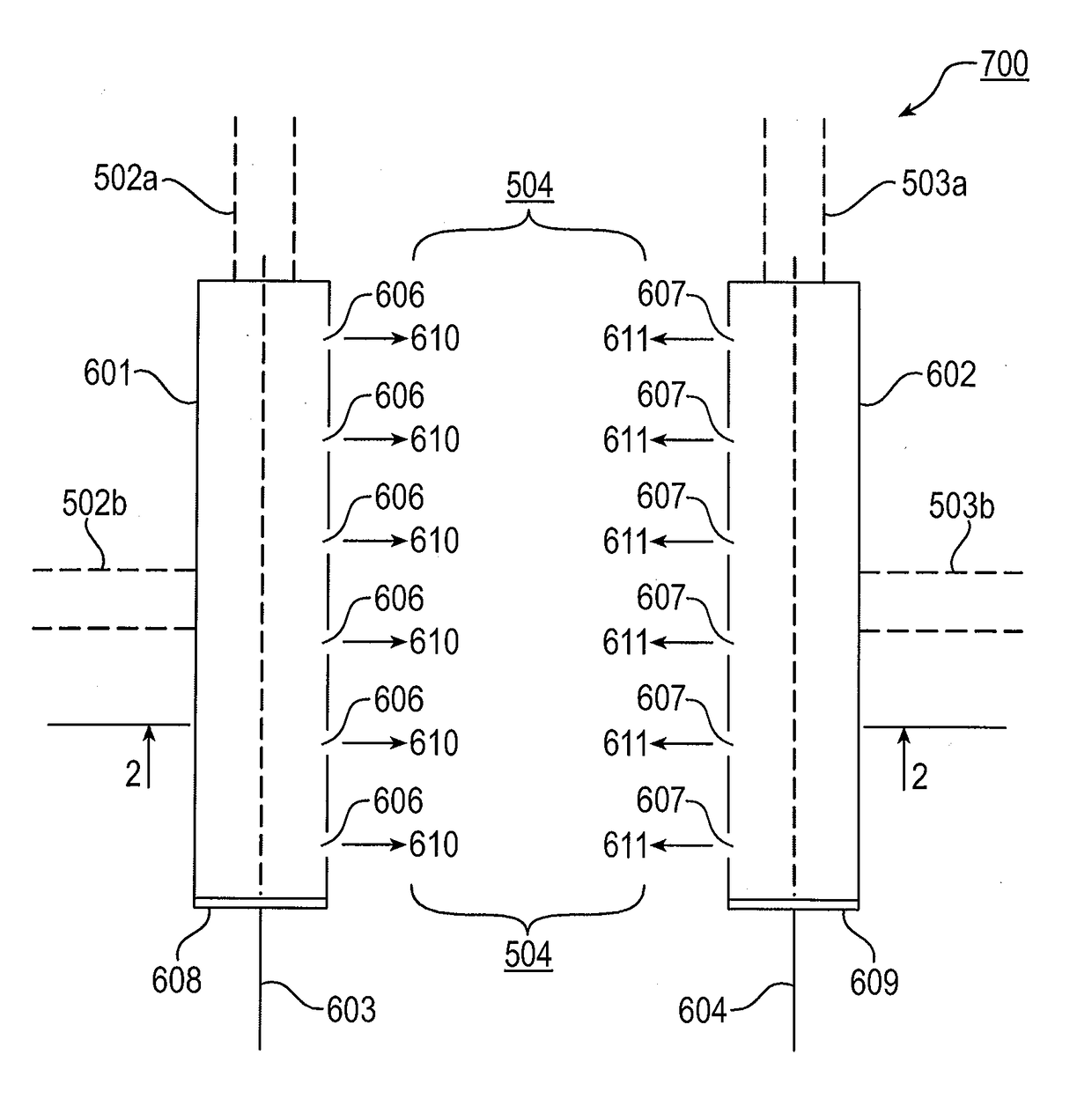 Method and apparatus for static mixing of multiple opposing influent streams