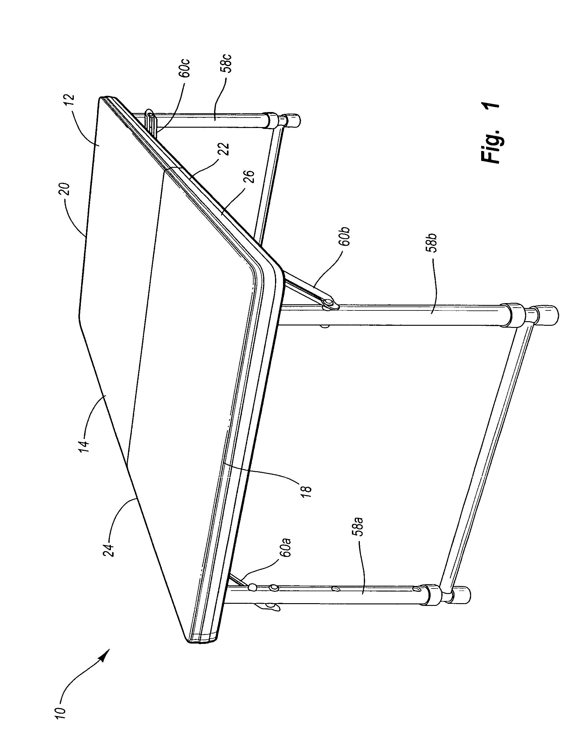 Handle for a portable table