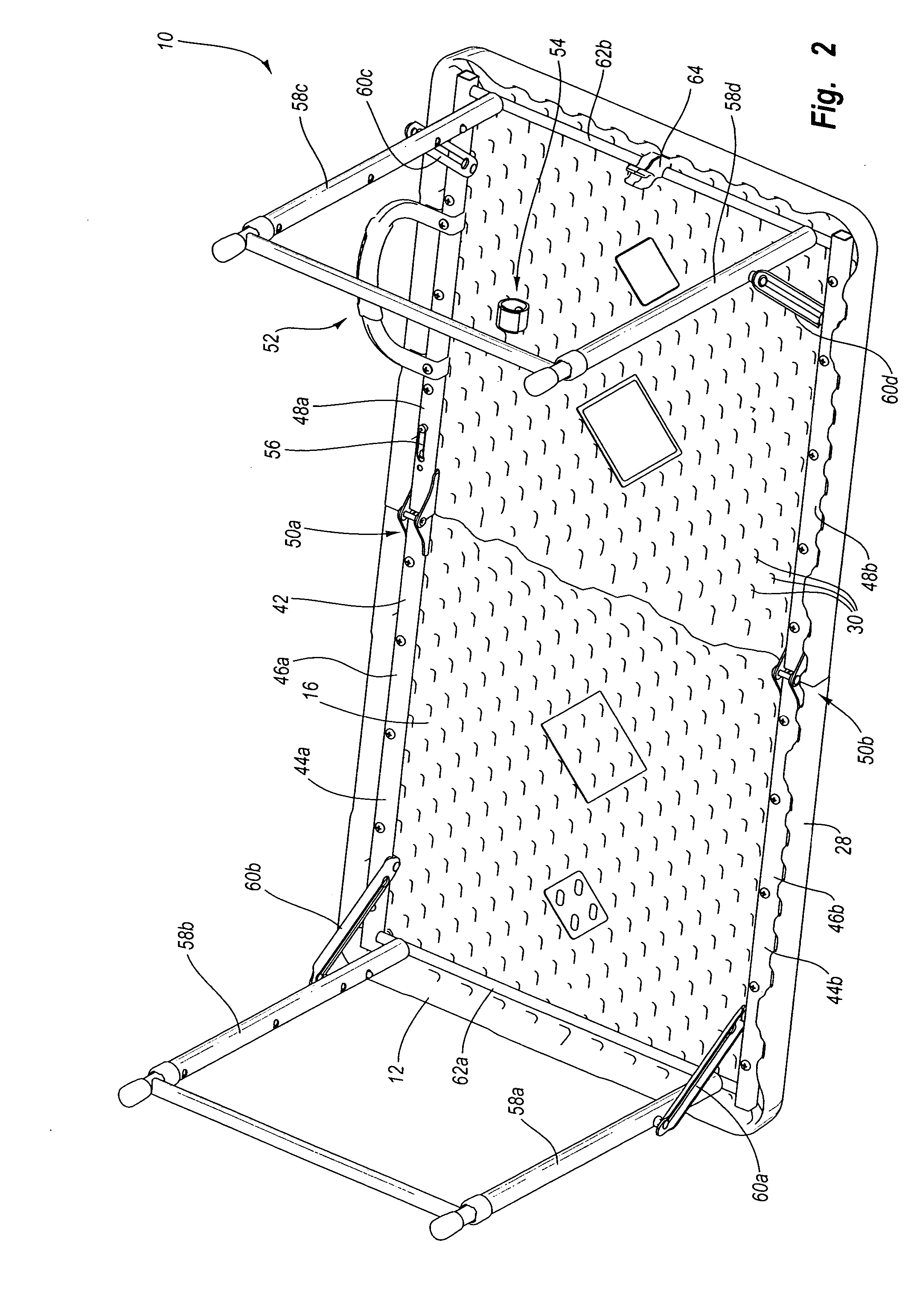 Handle for a portable table