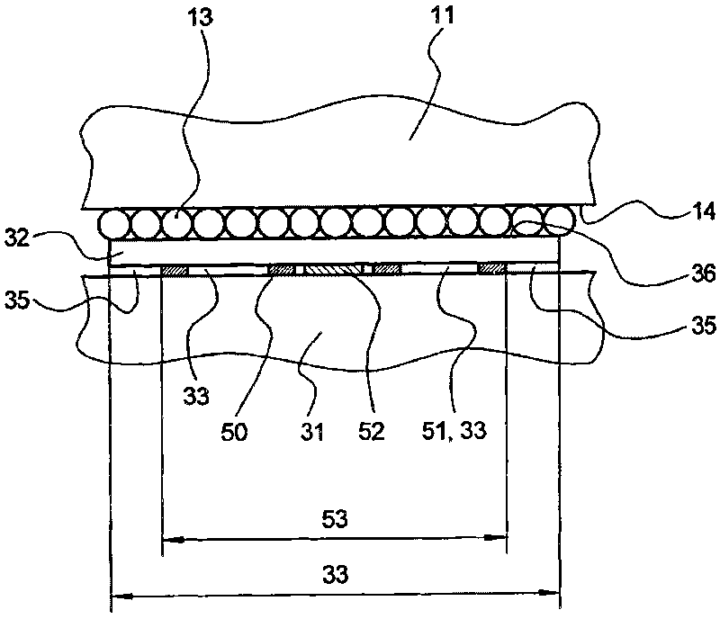 Linear rolling bearing having bonded rolling surface components