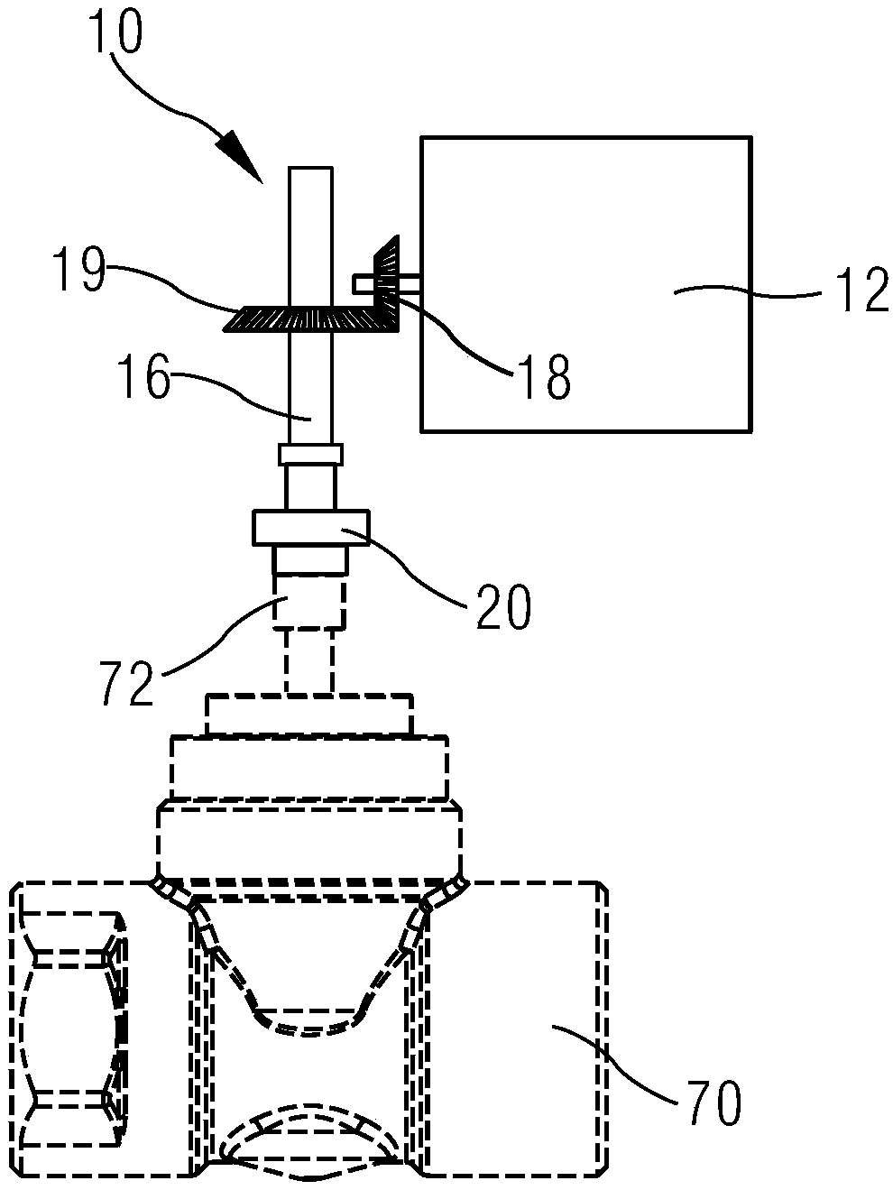 Executing mechanism, control valve and valve control system