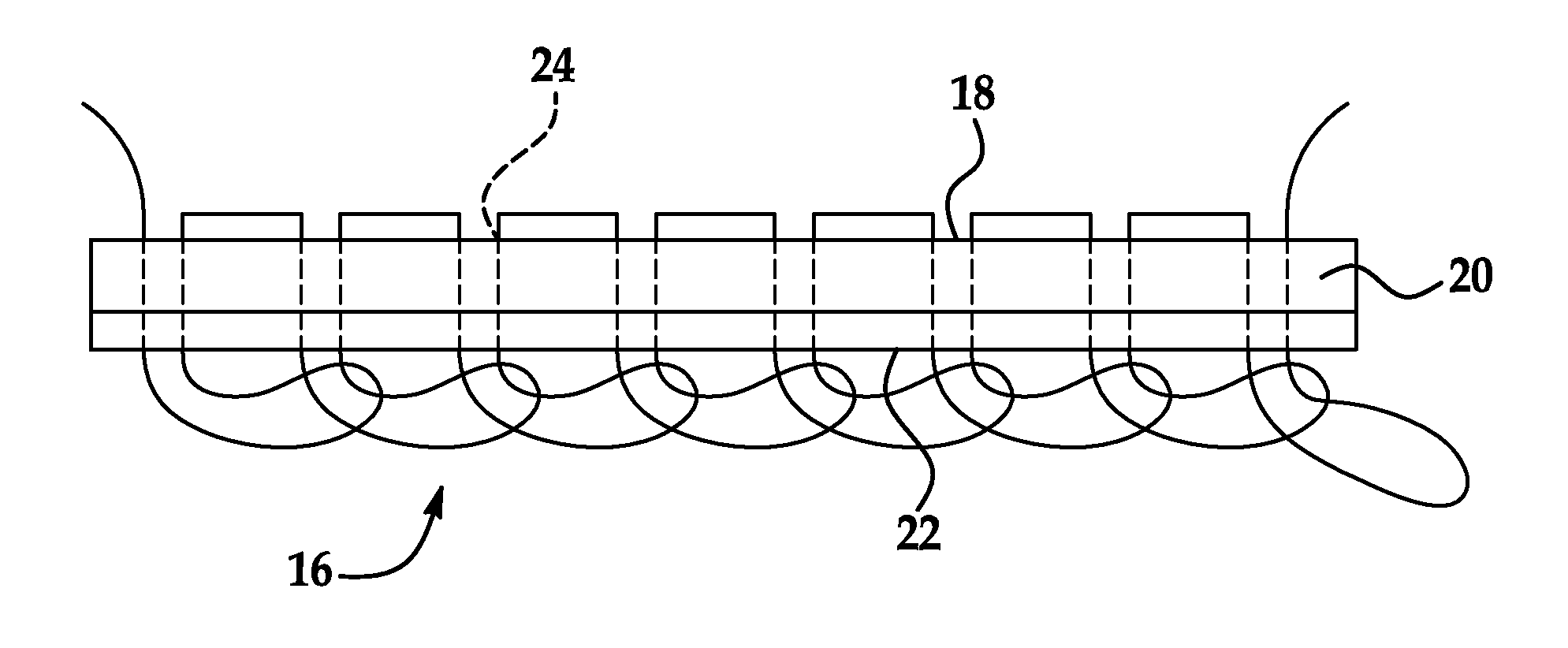 Method for stitching vehicle interior components and components formed from the method