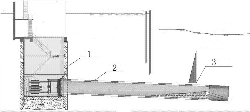 Construction method for repairing leaky river-crossing pipeline by utilizing air pressure system