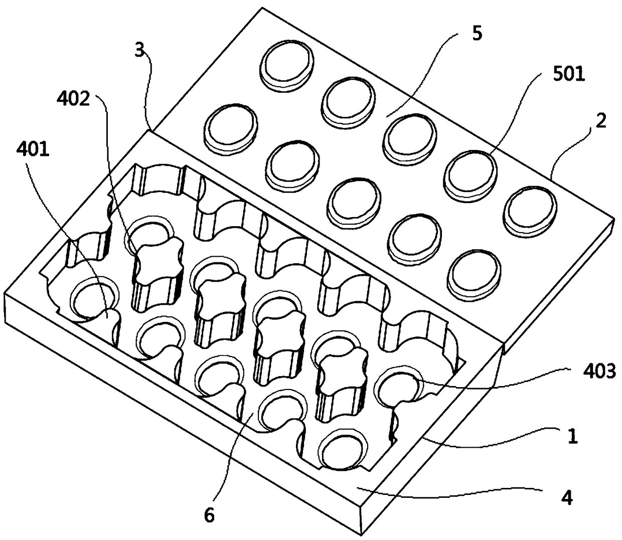 Anti-breaking egg packaging box