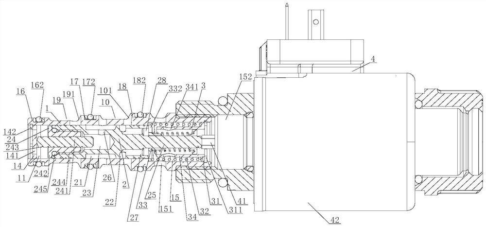 Electrically-controlled hydraulic proportional pressure reducing valve