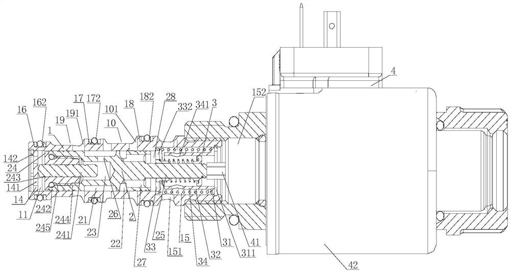 Electrically-controlled hydraulic proportional pressure reducing valve