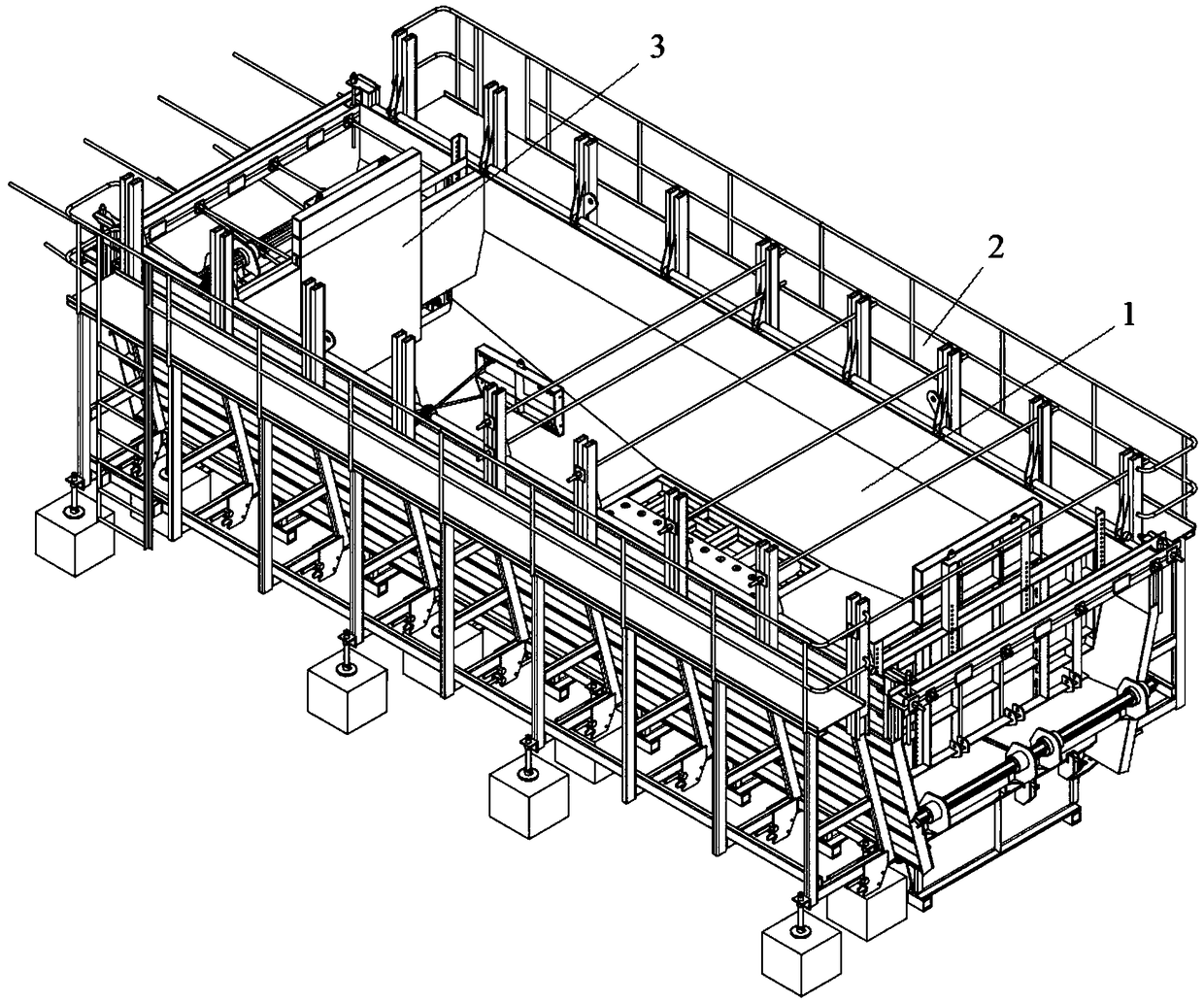Construction method of adjustable capping beam formwork