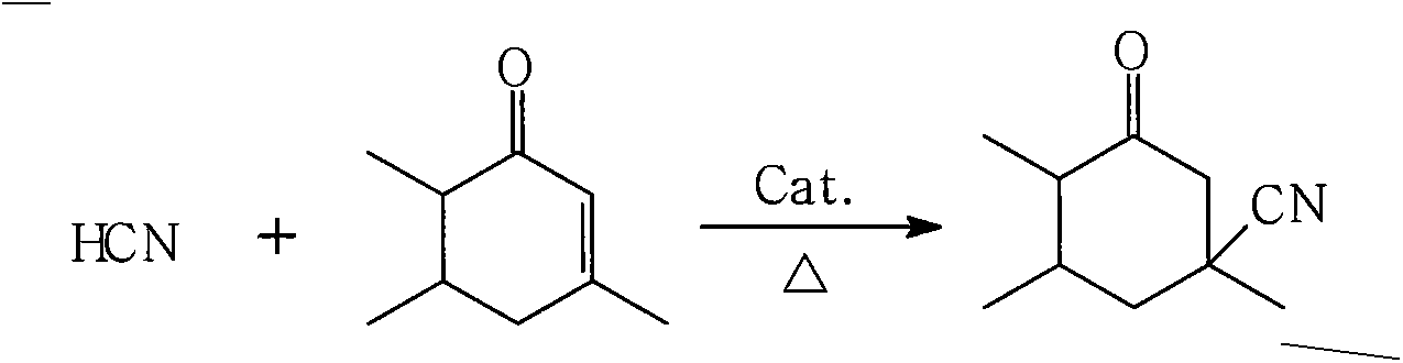 Isophorone nitrile production method using acrylonitrile byproduct hydrocyanic acid continuous reaction