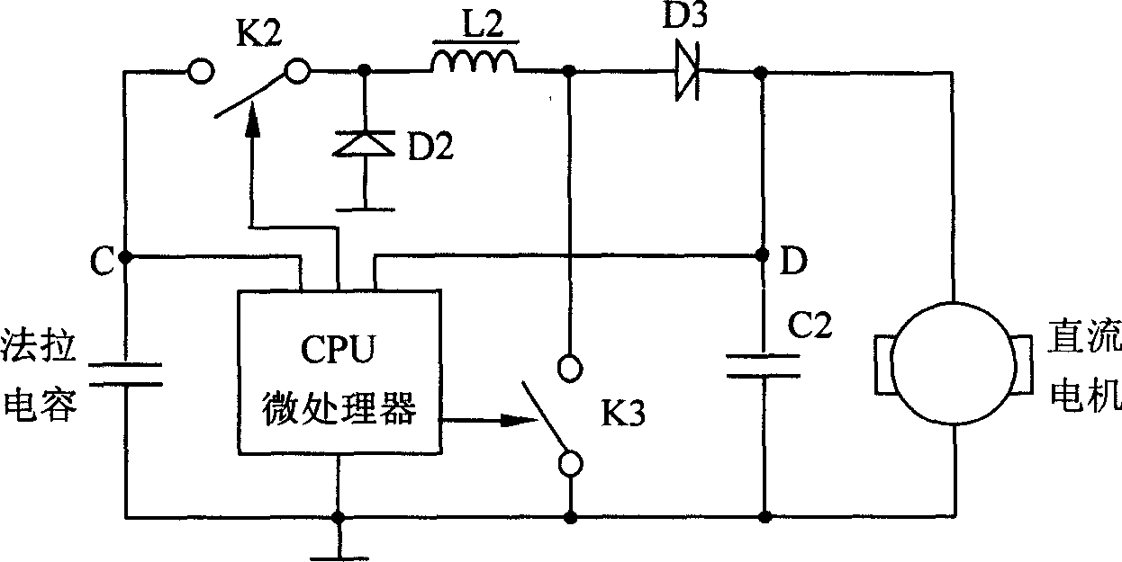 Power system of farudic capacitance electric vehicle capable of utilizing solar energy