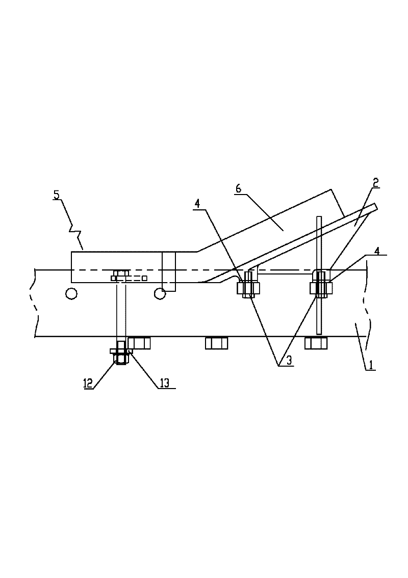 Angle adjusting device of movable beam support seat