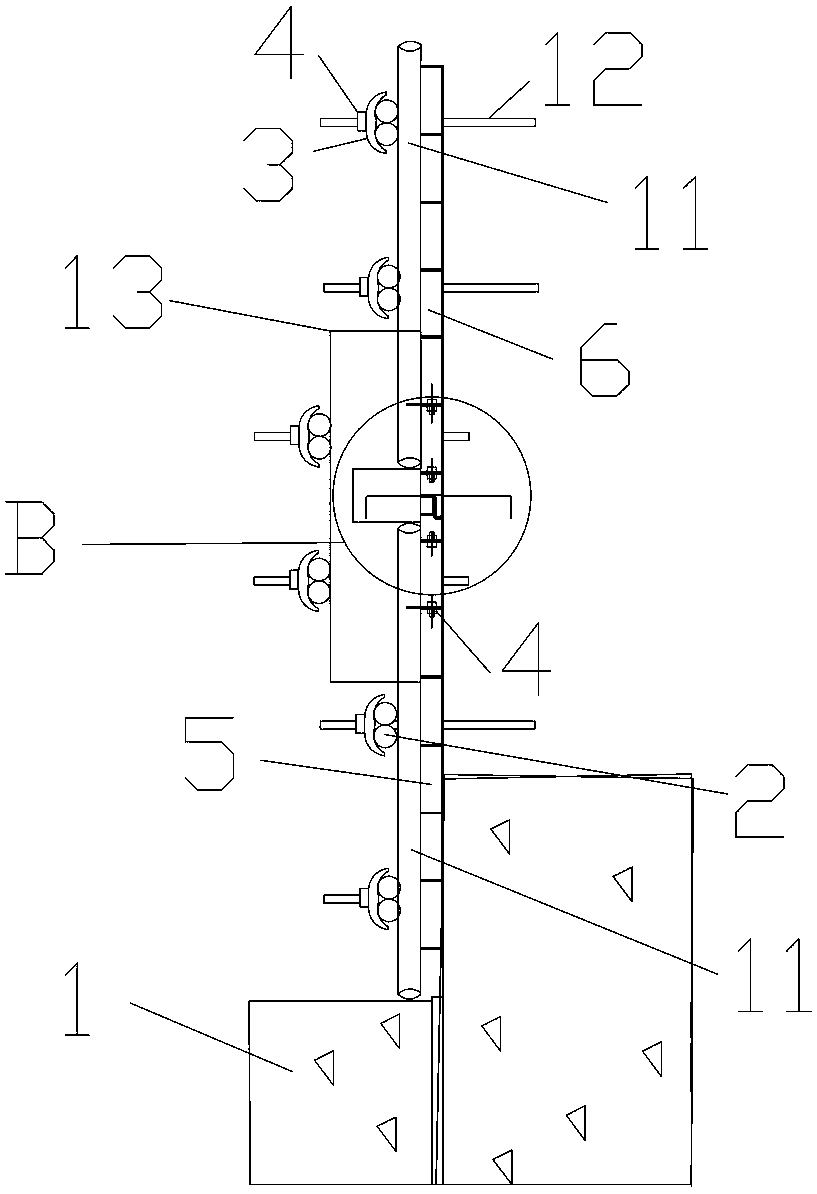 Fixing device for water stop copper sheet