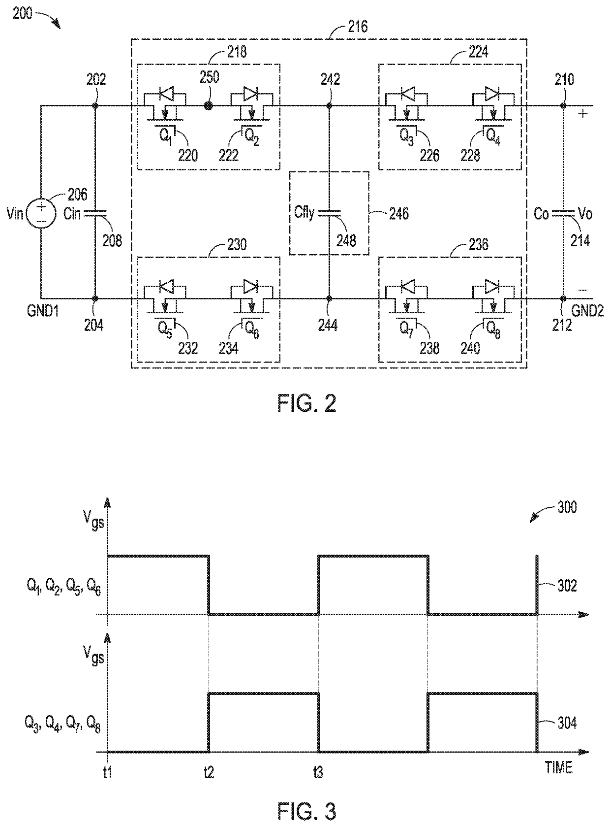 Switching converter for power domain separation