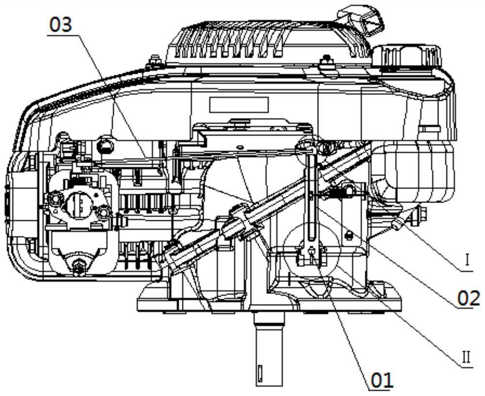 Engine governor bracket assembly device