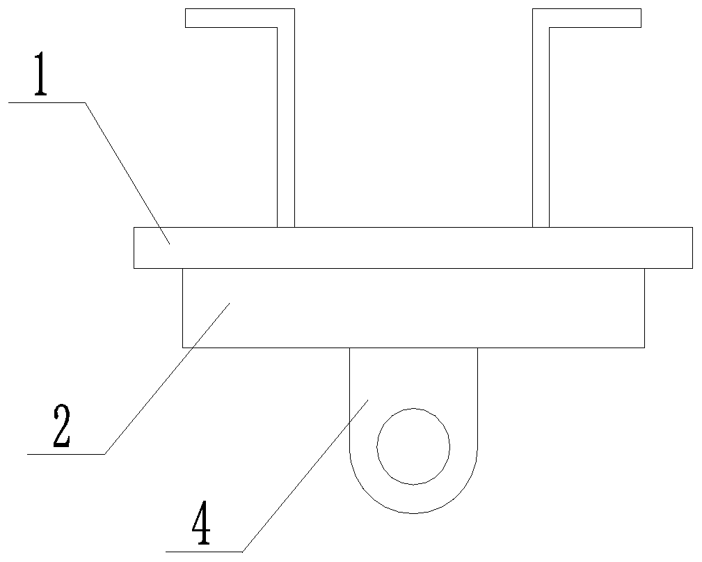 Combined pre-embedded lifting hook and construction method