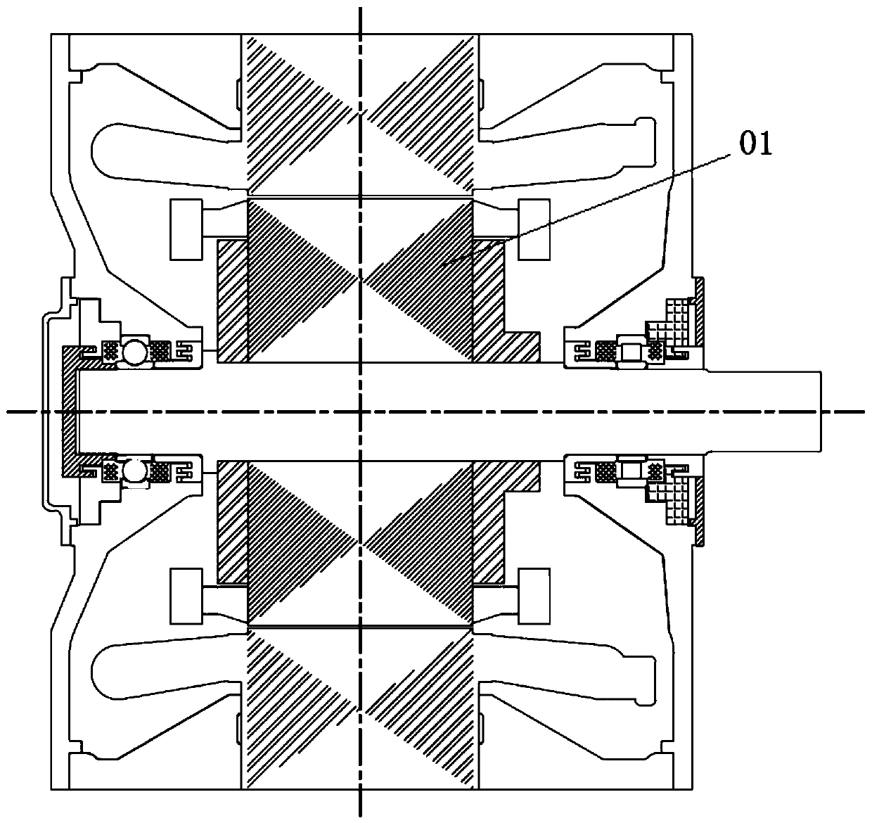 Dismounting device of traction motor bearing and method applied to device