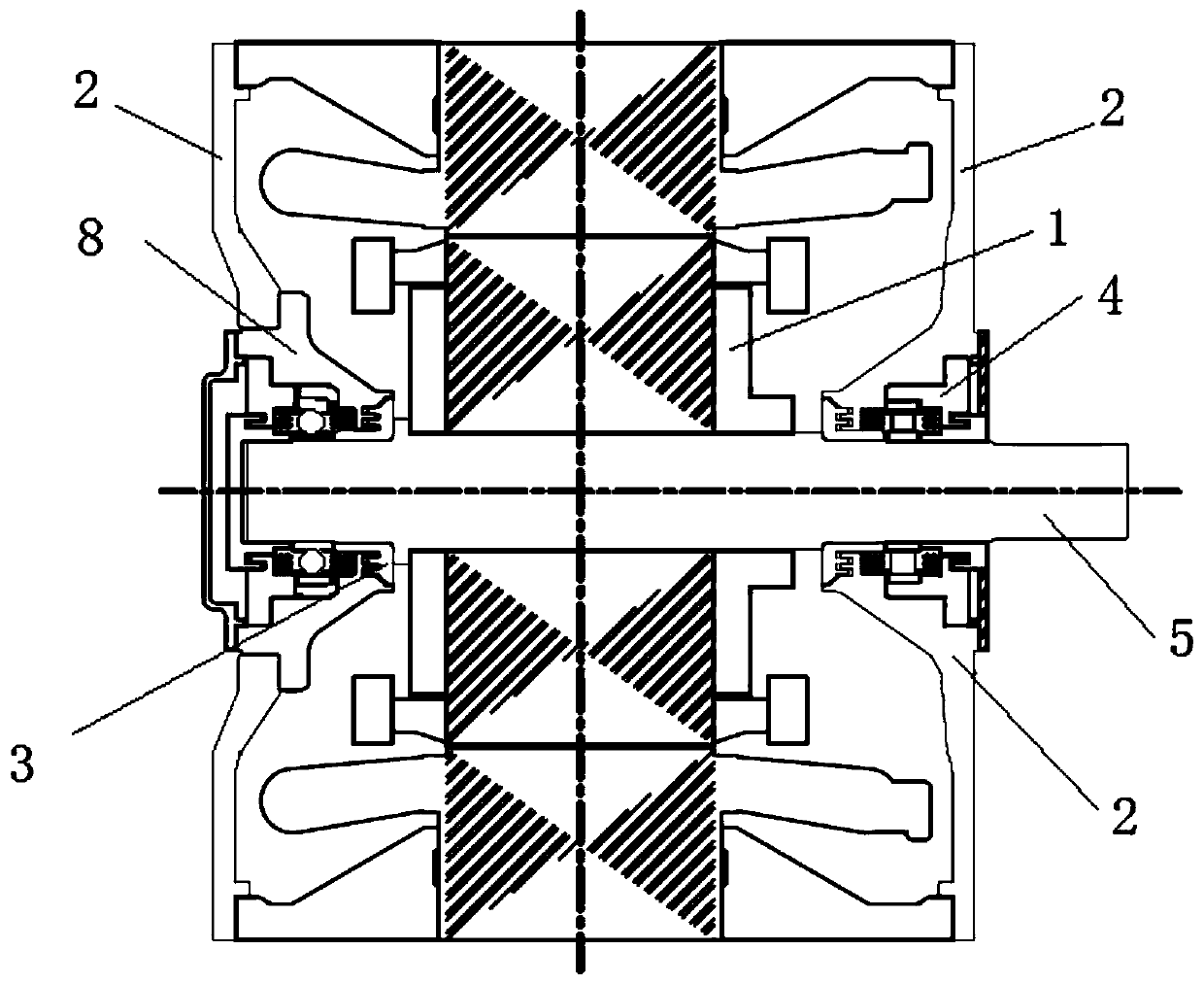 Dismounting device of traction motor bearing and method applied to device