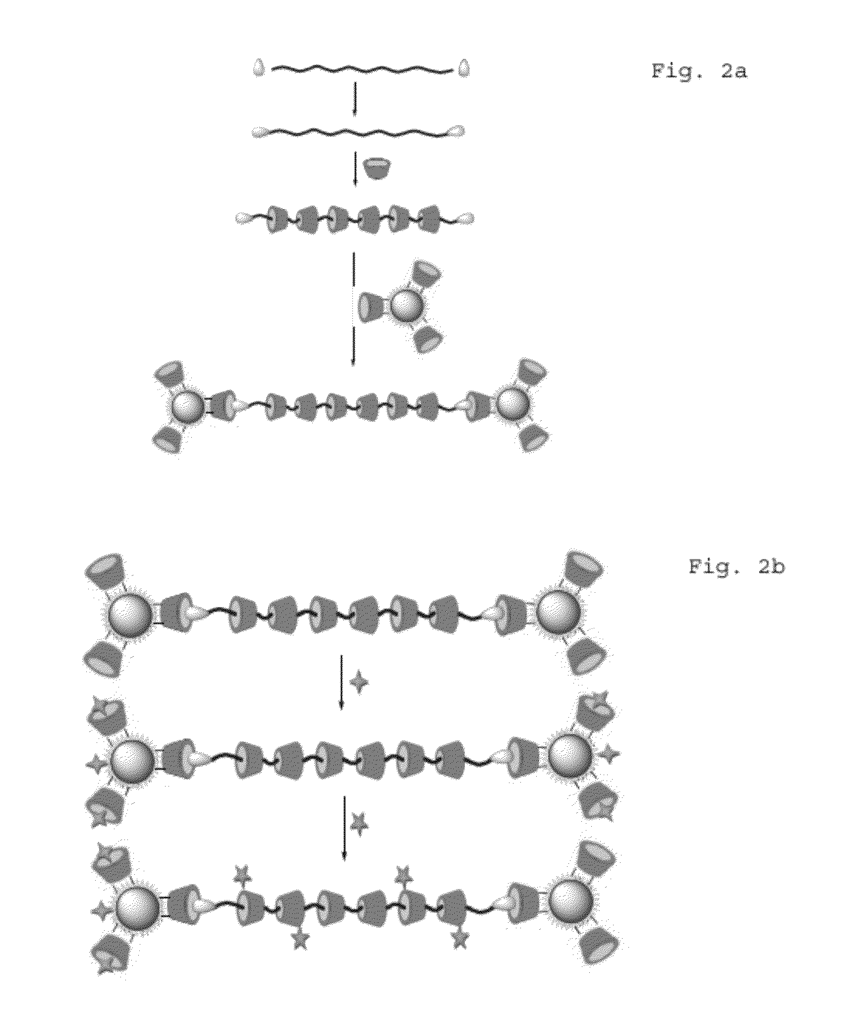 Hybrid nanomaterials consisting of pseudorotaxanes, pseudopolyrotaxanes, rotaxanes, polyrotaxanes, nanoparticles and quantum dots