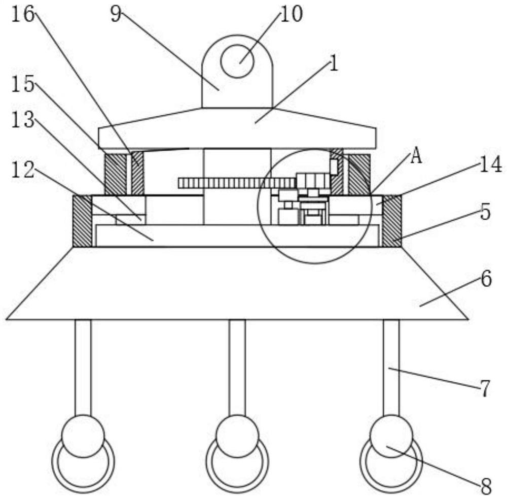 Universal rotating lifting appliance structure for hoisting