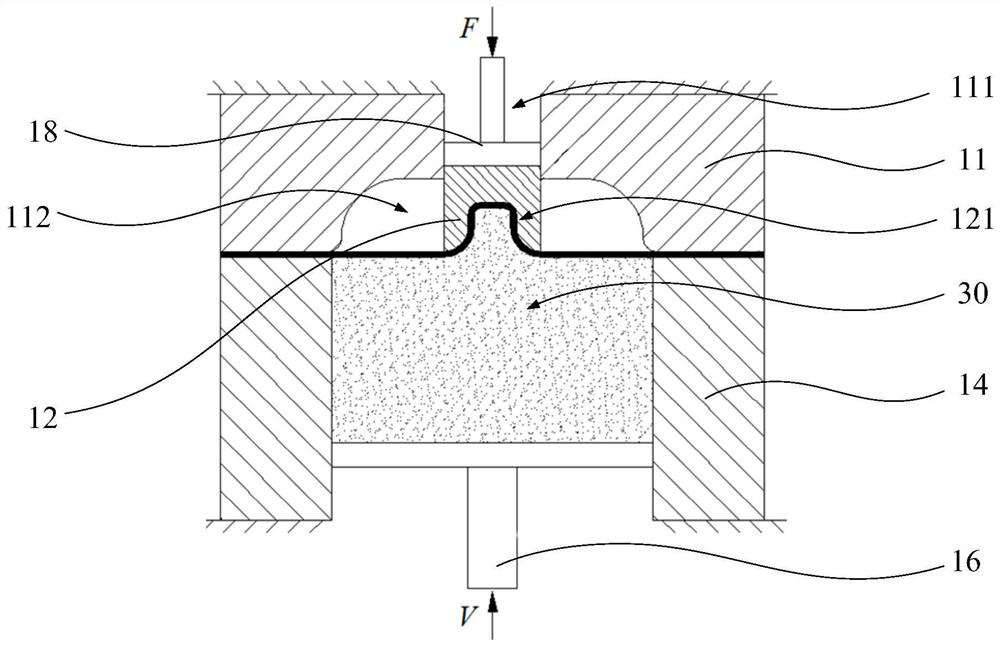 A method for forming a metal stepped piece using a viscous medium and a forming die set