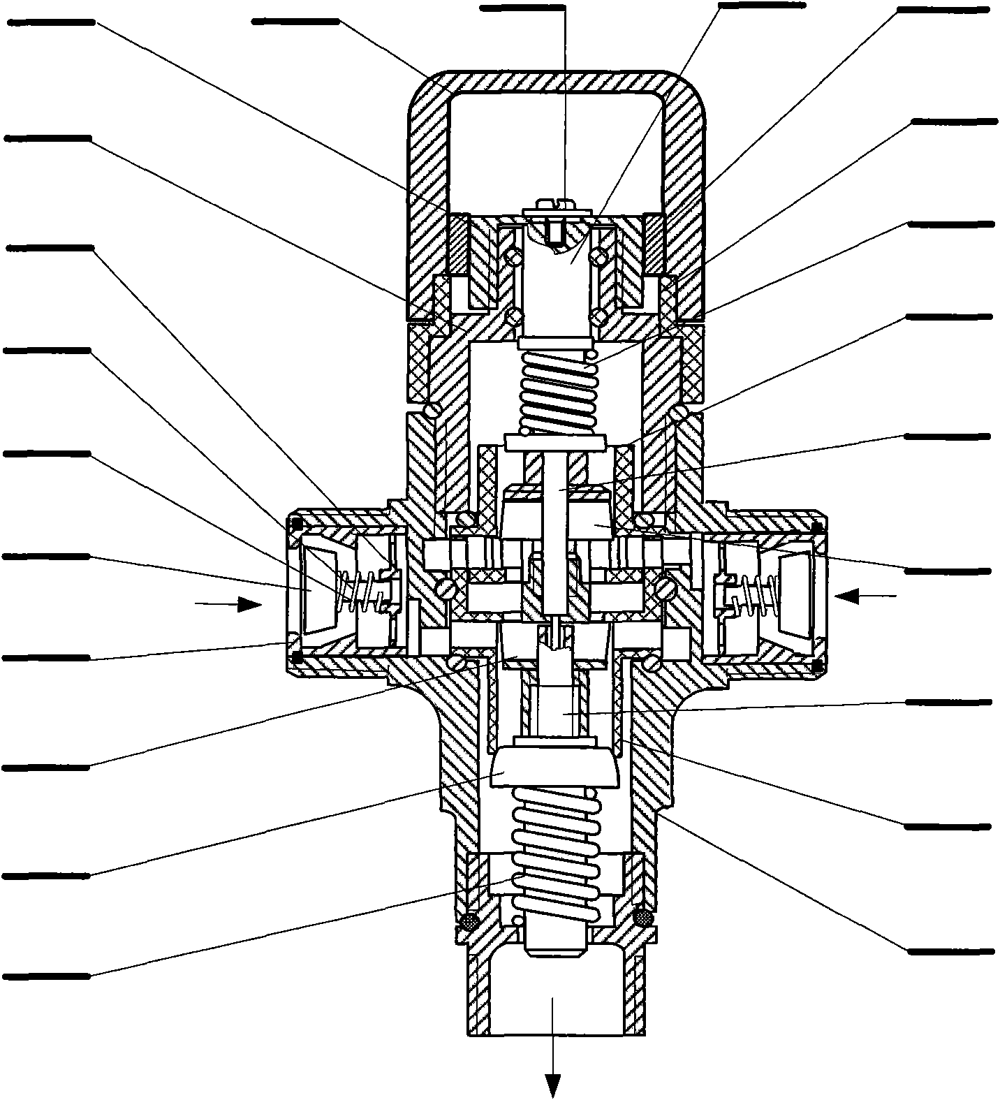 Mixed water valve for automatically limiting flow