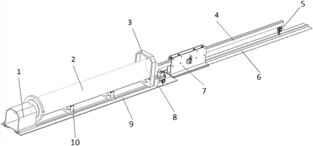 Inner wall-grinding and heat-chamfering device and method for overlength large diameter aluminum alloy tube