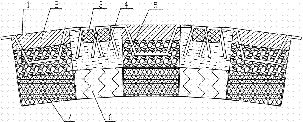 Method for preventing fireproof material of rotary kiln from falling down