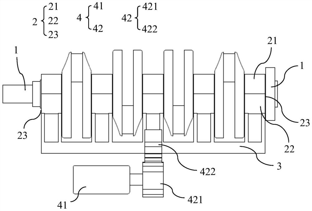 Variable compression ratio engine crankshaft device