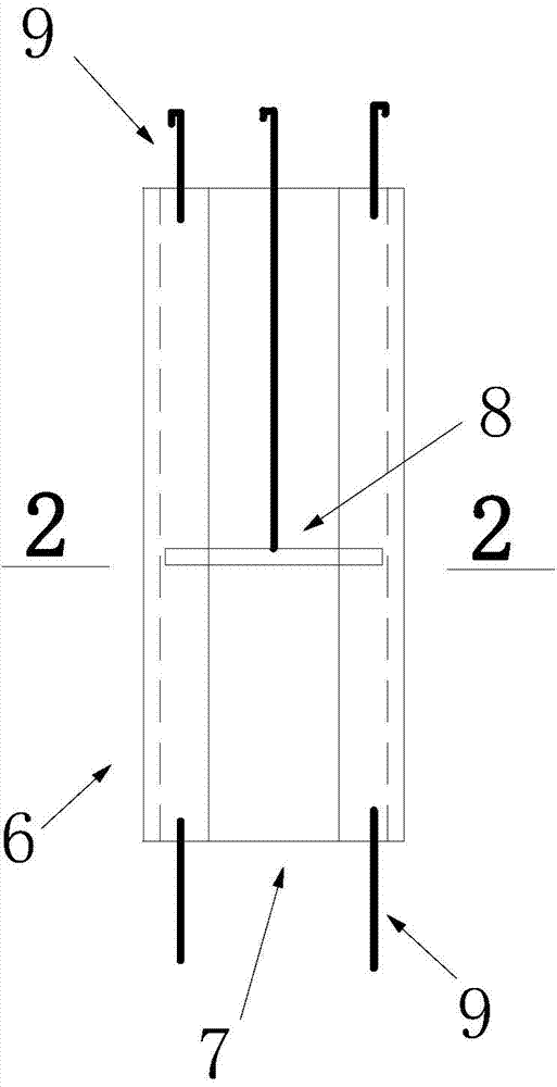 Wave pressure sensor pre-embedded device and its embedding method