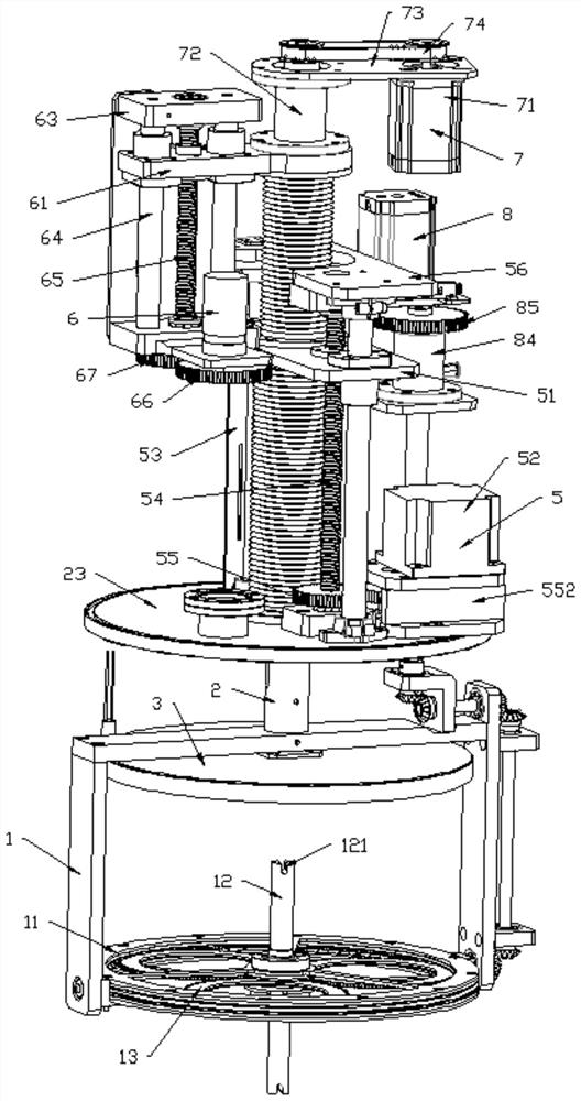 Planetary sample table capable of realizing automatic turning