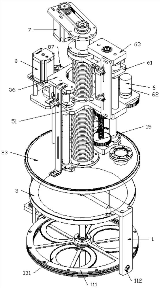 Planetary sample table capable of realizing automatic turning