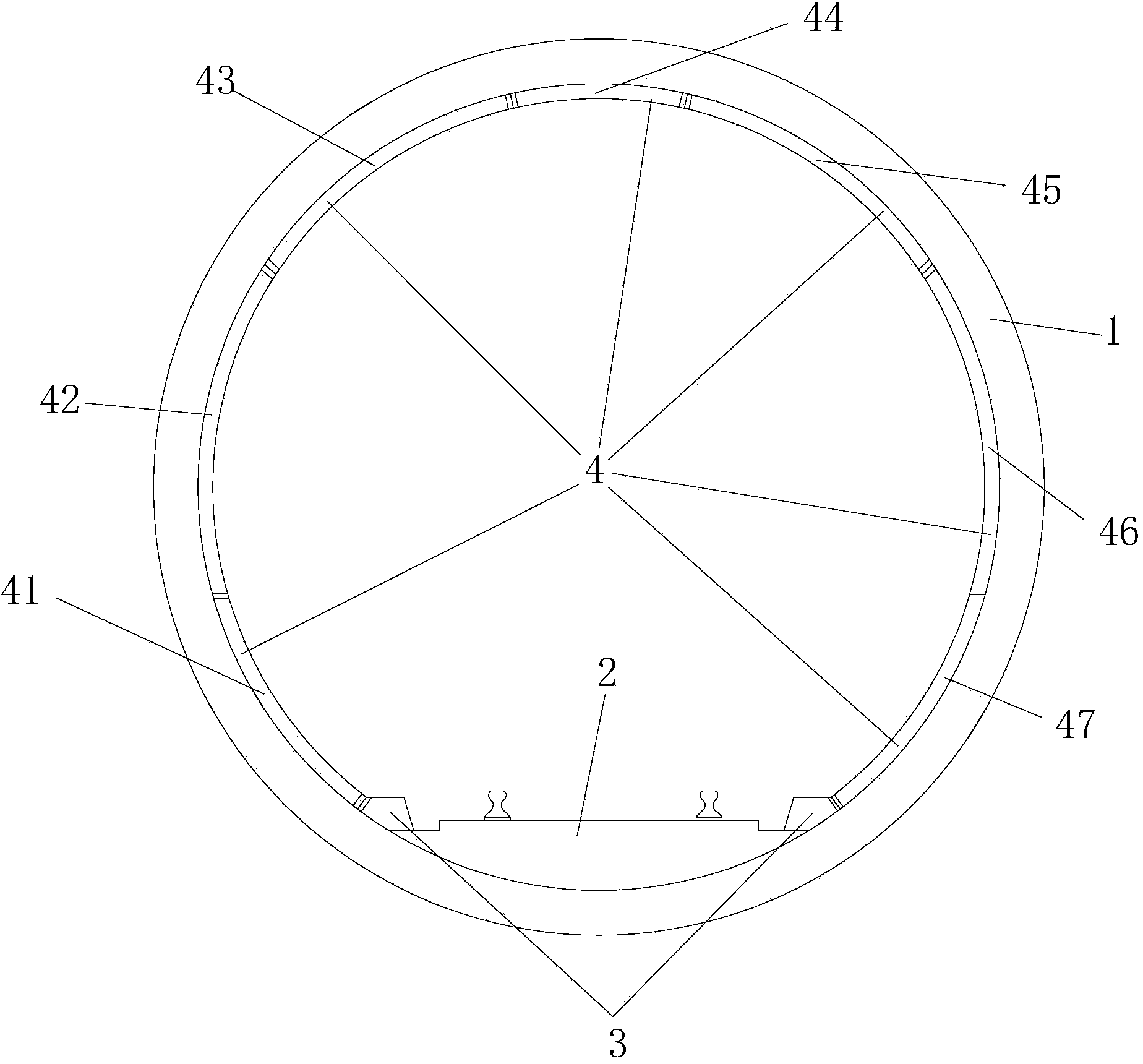 Structure for reinforcing tunnel by utilizing arch rings and method for reinforcing tunnel