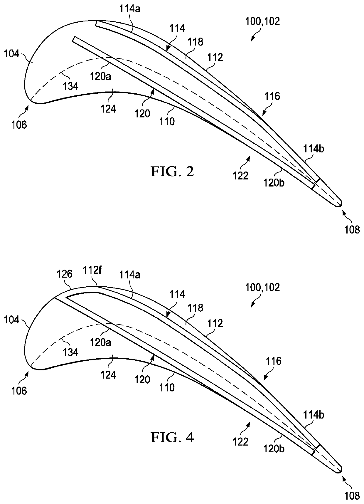 Tip structure for a turbine blade with pressure side and suction side rails